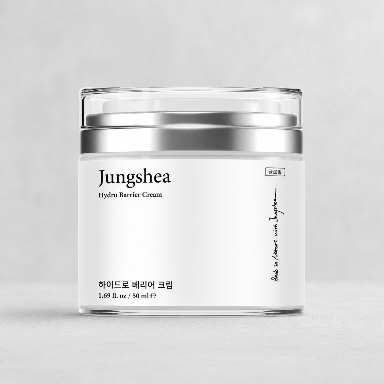 Jungshea Ceramide Barrier Moisturizing Cream jar on a light gray background