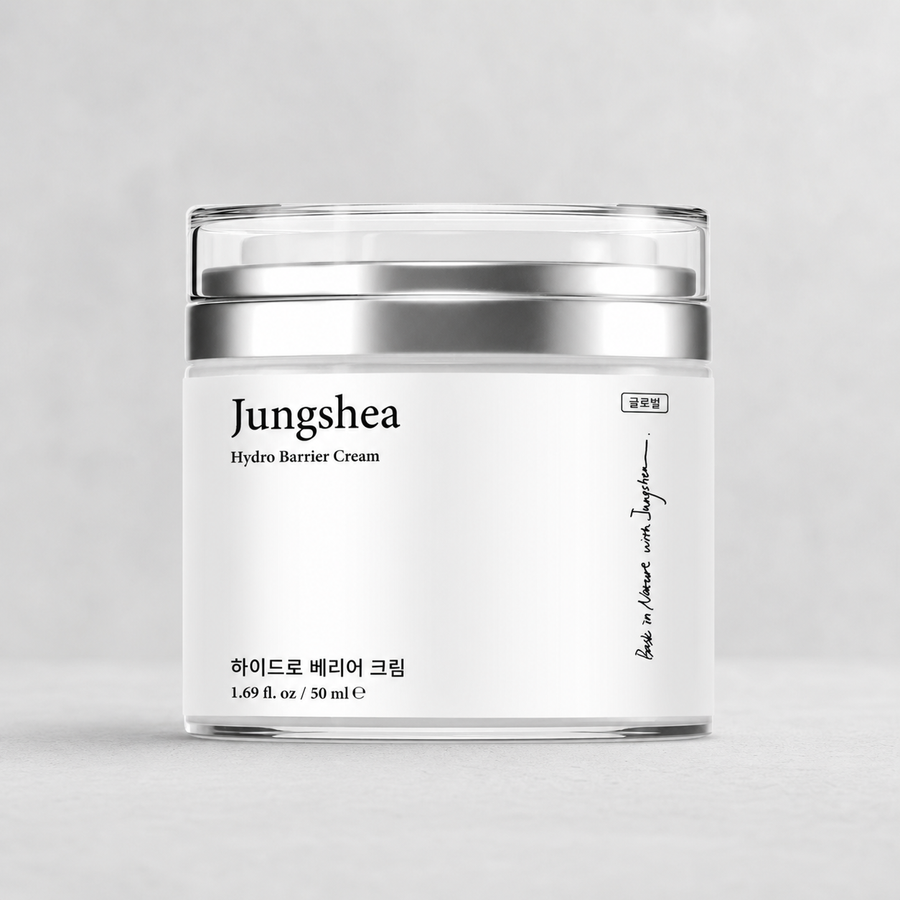 Jungshea Ceramide Barrier Moisturizing Cream jar on a light gray background